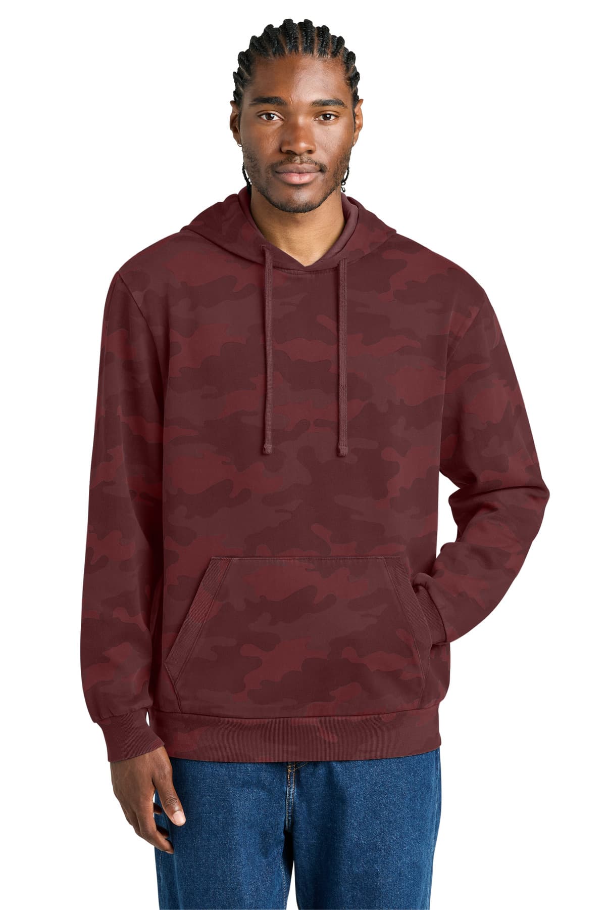 District Wash  Camo Fleece Hoodie DT2200C thumbnail 2