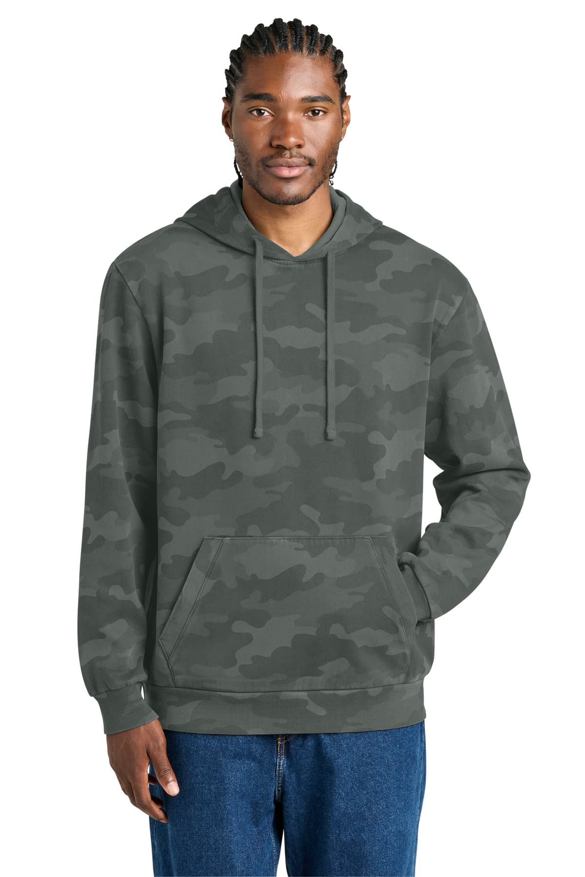 District Wash  Camo Fleece Hoodie DT2200C thumbnail 3