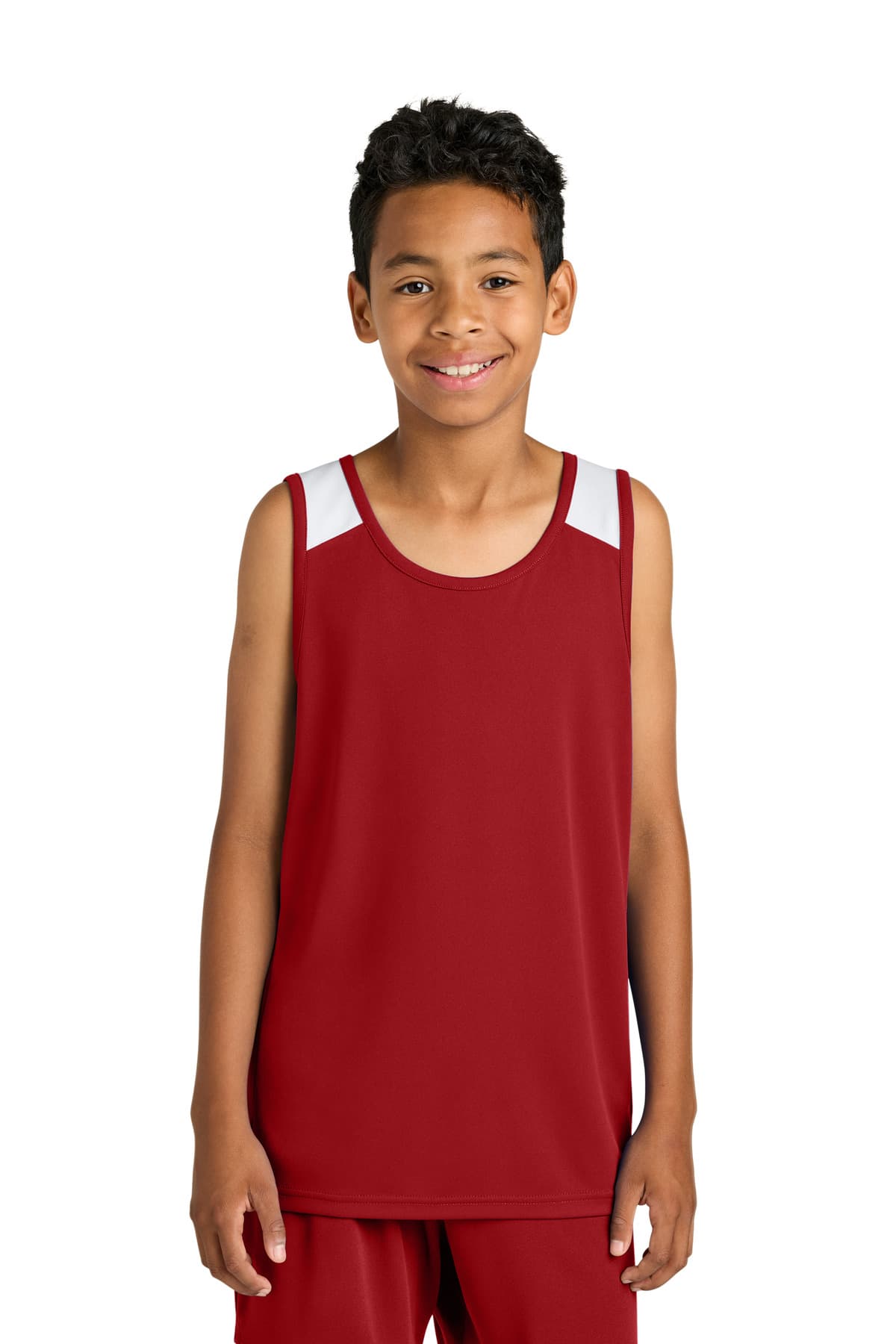 Sport-Tek ® Youth Club Track Tank YST446 thumbnail 4