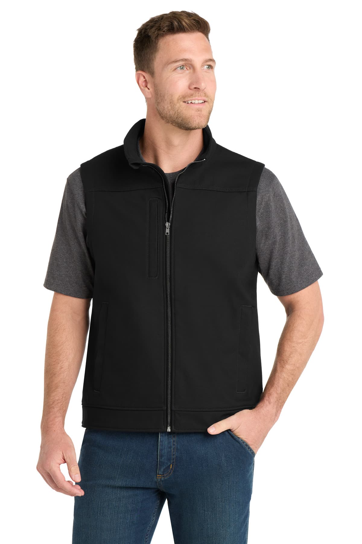 CornerStone ® Duck Bonded Soft Shell Vest CSV60 thumbnail 2