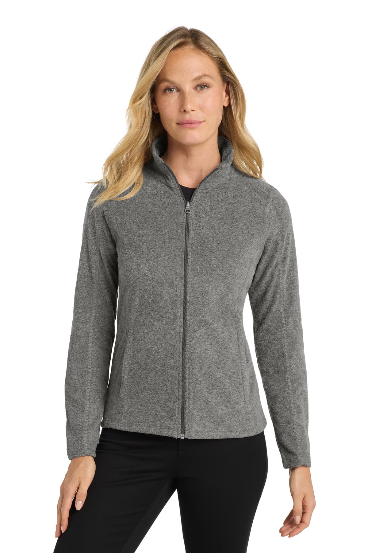 Port Authority ® Women's Heather Microfleece Full-Zip Jacket. L235 thumbnail 5