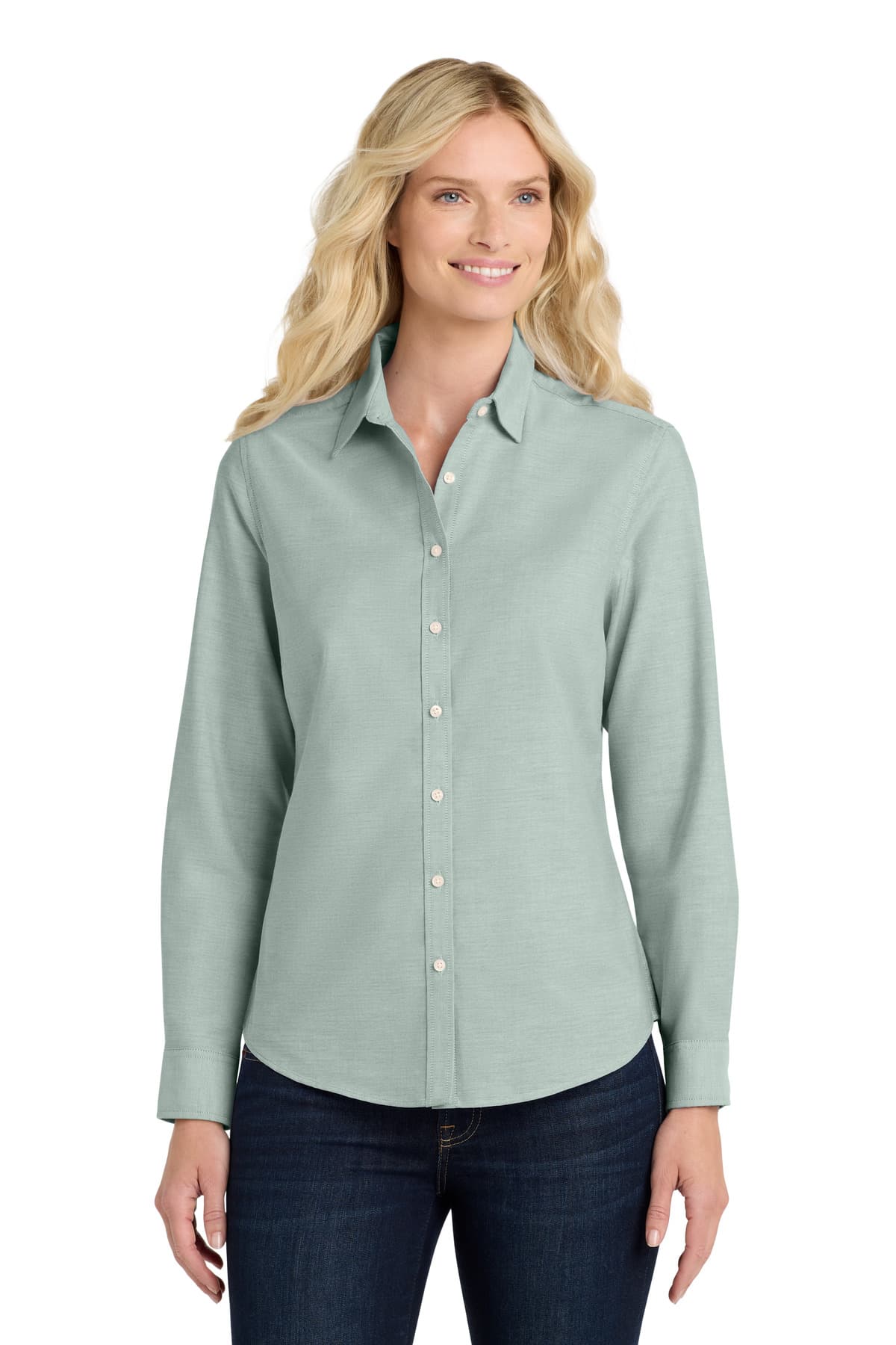 Port Authority ® Women's SuperPro  Oxford Shirt. L658 thumbnail 3