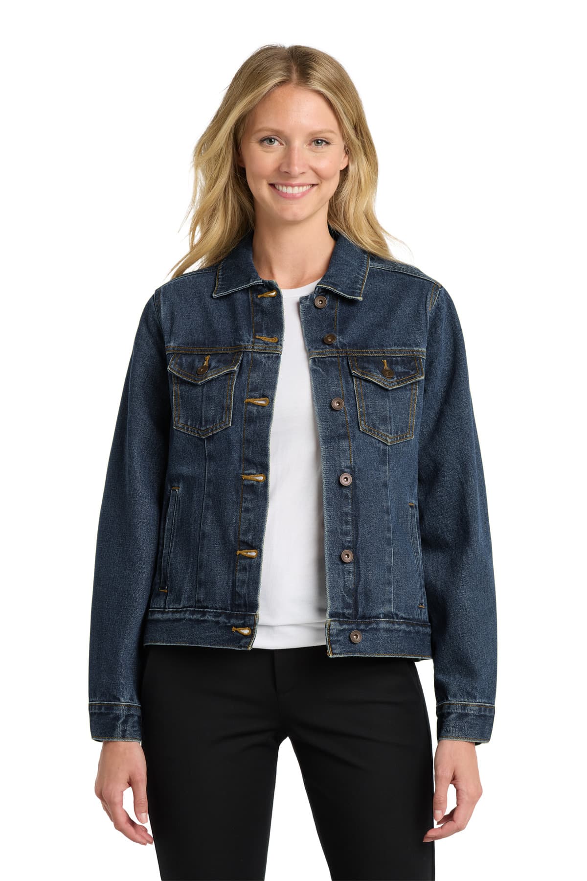 Port Authority ® Women's Denim Jacket. L7620 thumbnail 2