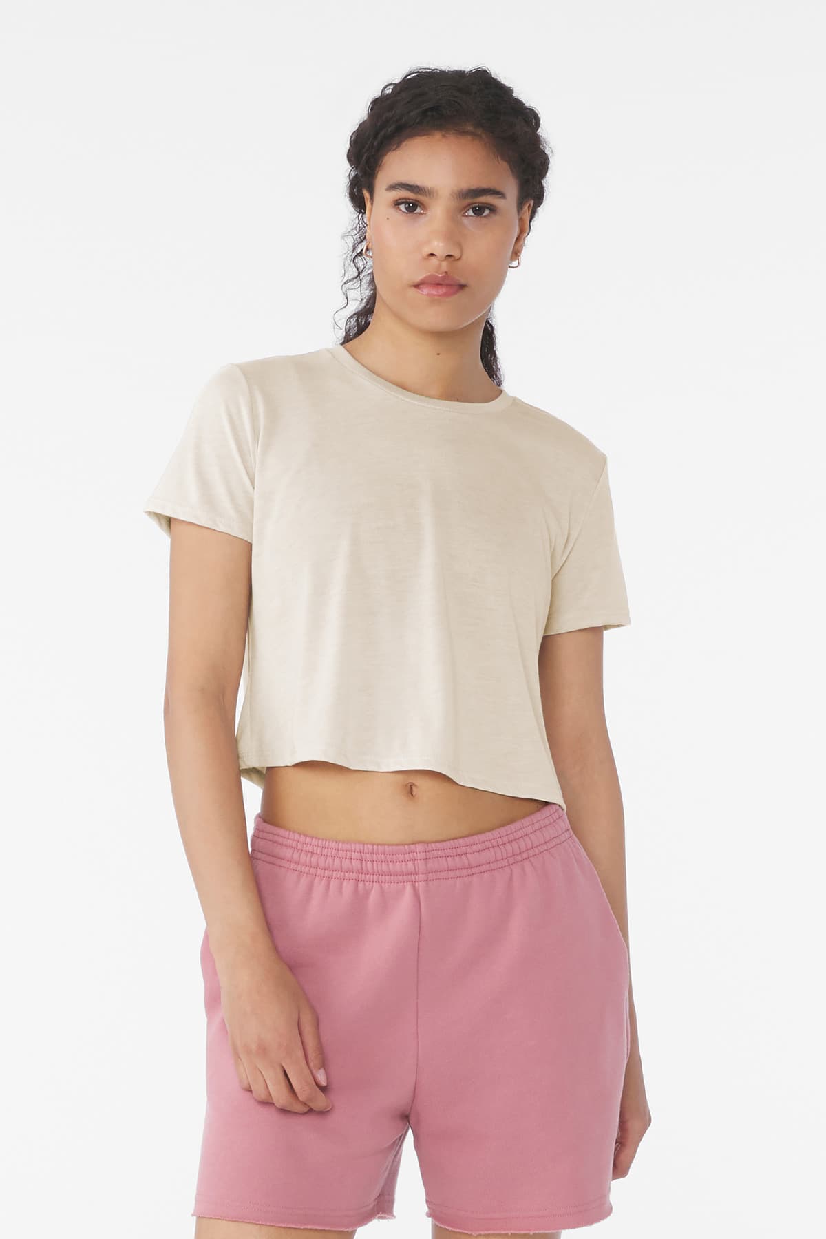 BELLA+CANVAS ® Women's Flowy Cropped Tee BC8882 thumbnail 3