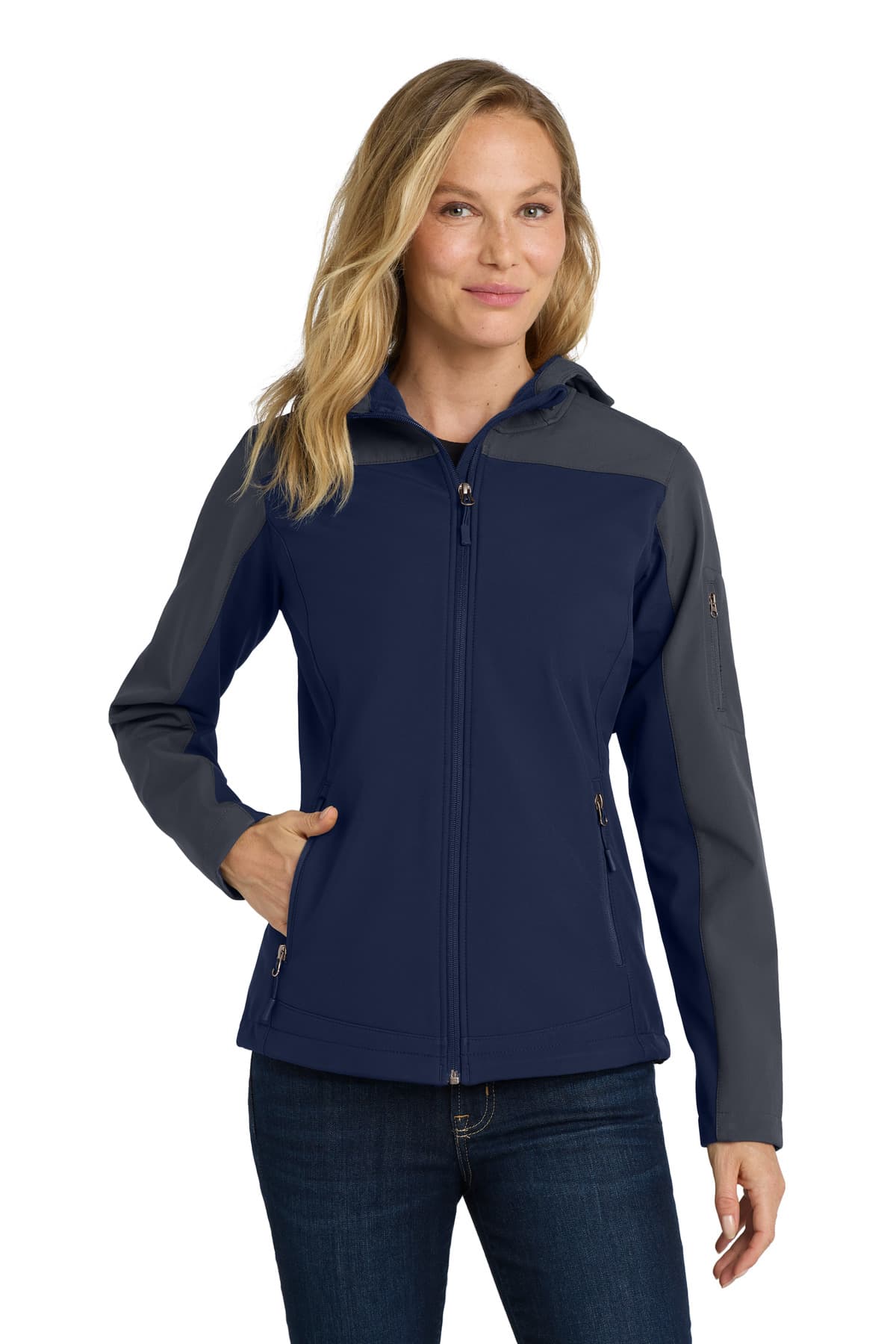 Port Authority ® Women's Hooded Core Soft Shell Jacket. L335 thumbnail 3