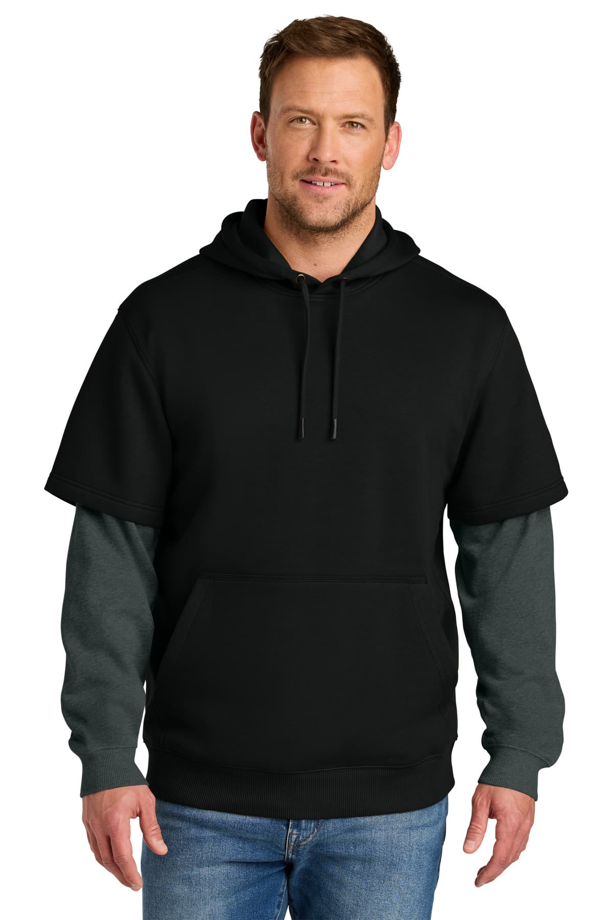 CornerStone ® Tough Fleece Layered Hoodie CSF632 thumbnail 2