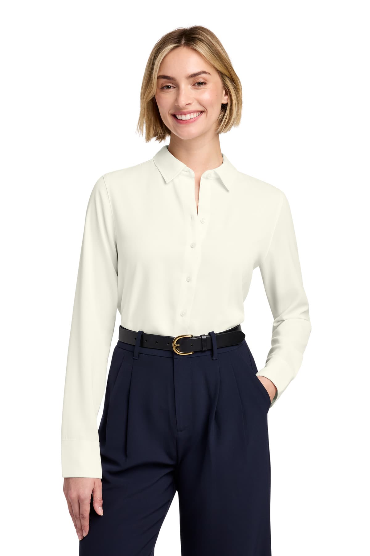 Brooks Brothers ® Women's Full-Button Satin Blouse BB18007 thumbnail 4