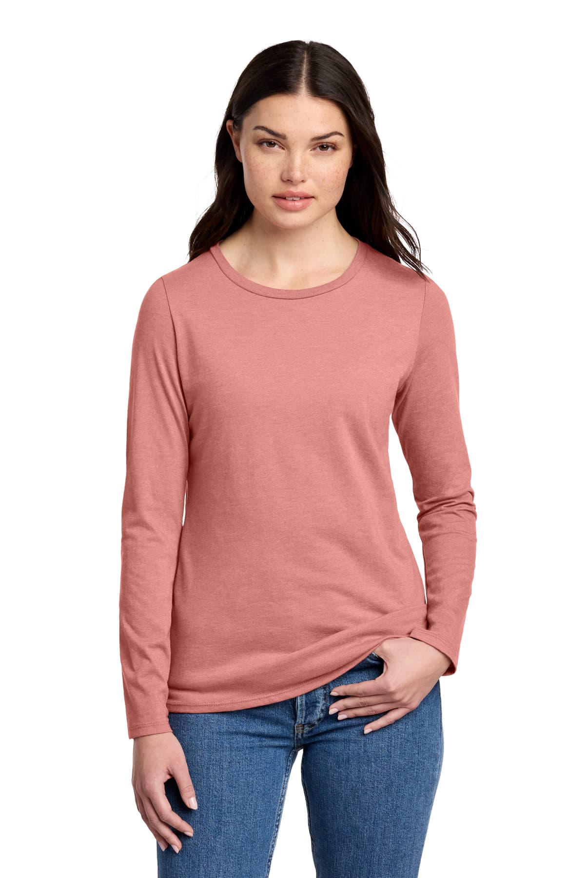 District ® Women's Perfect Blend ® CVC Long Sleeve Tee DT110 thumbnail 3
