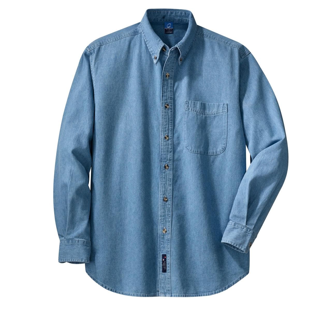 Port & Co ™ Long Sleeve Value Denim Shirt. SP10 thumbnail 5