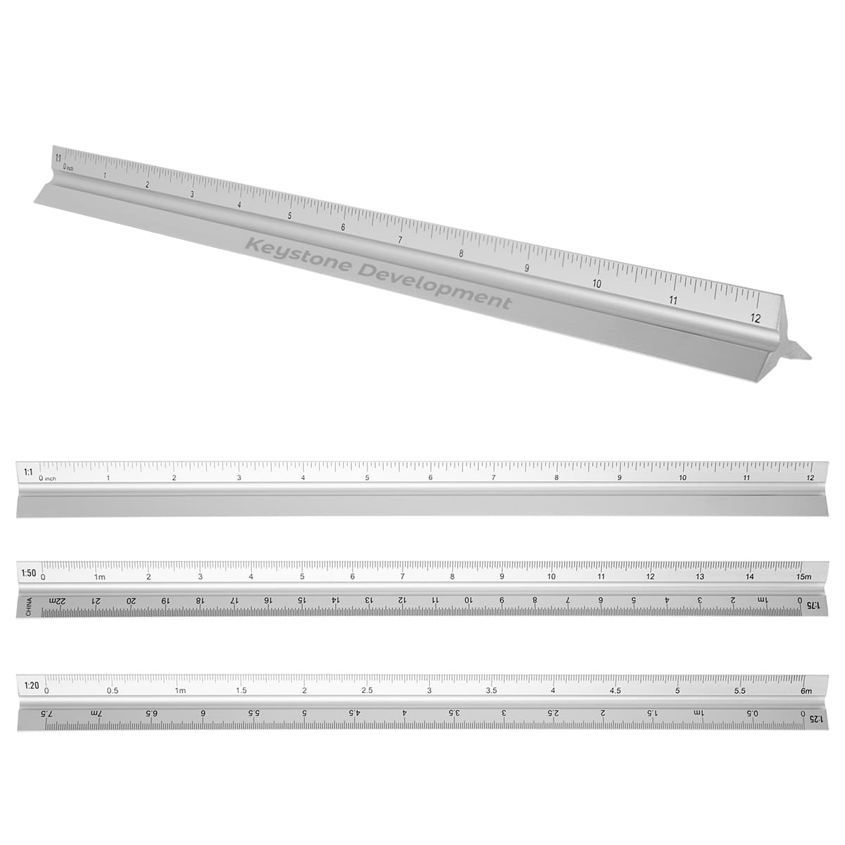 12" Triangular Ruler - Image 1