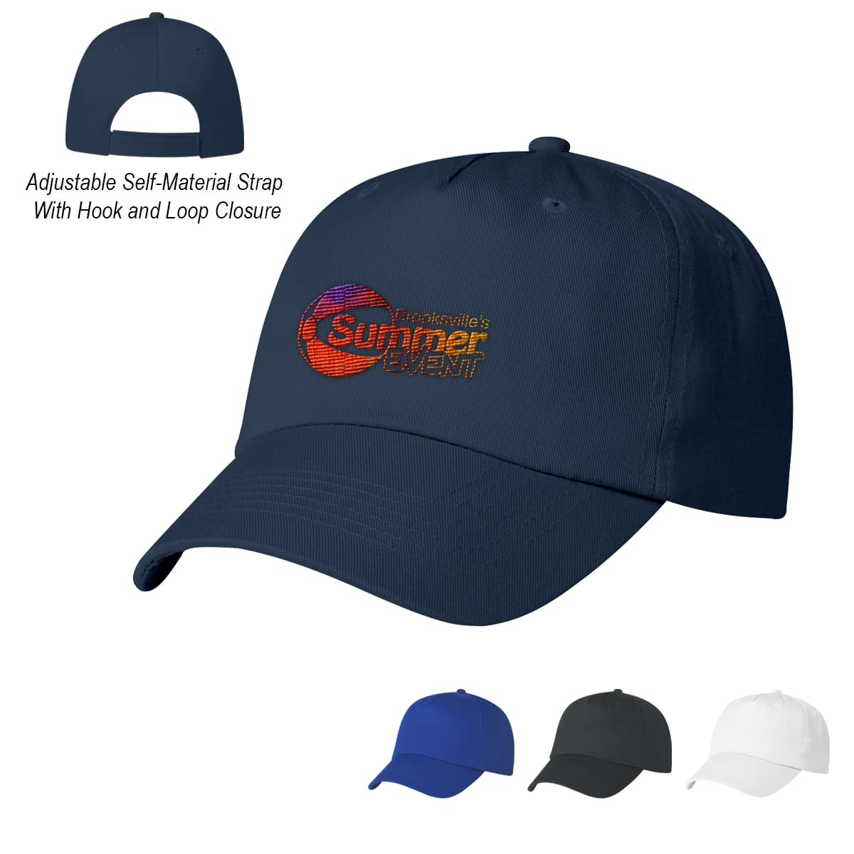 5 Panel Polyester Cap - Image 1