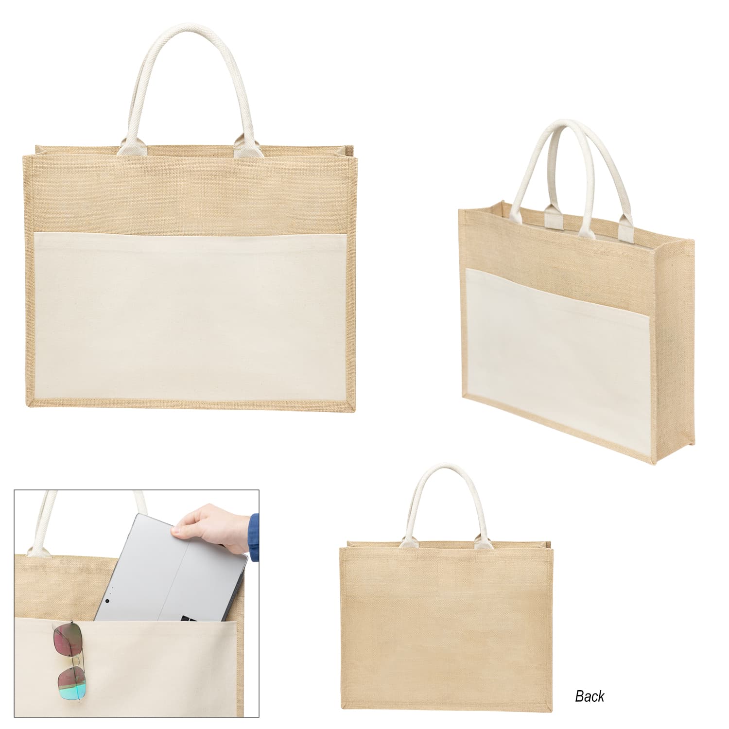 Julia Jute Tote Bag thumbnail 2