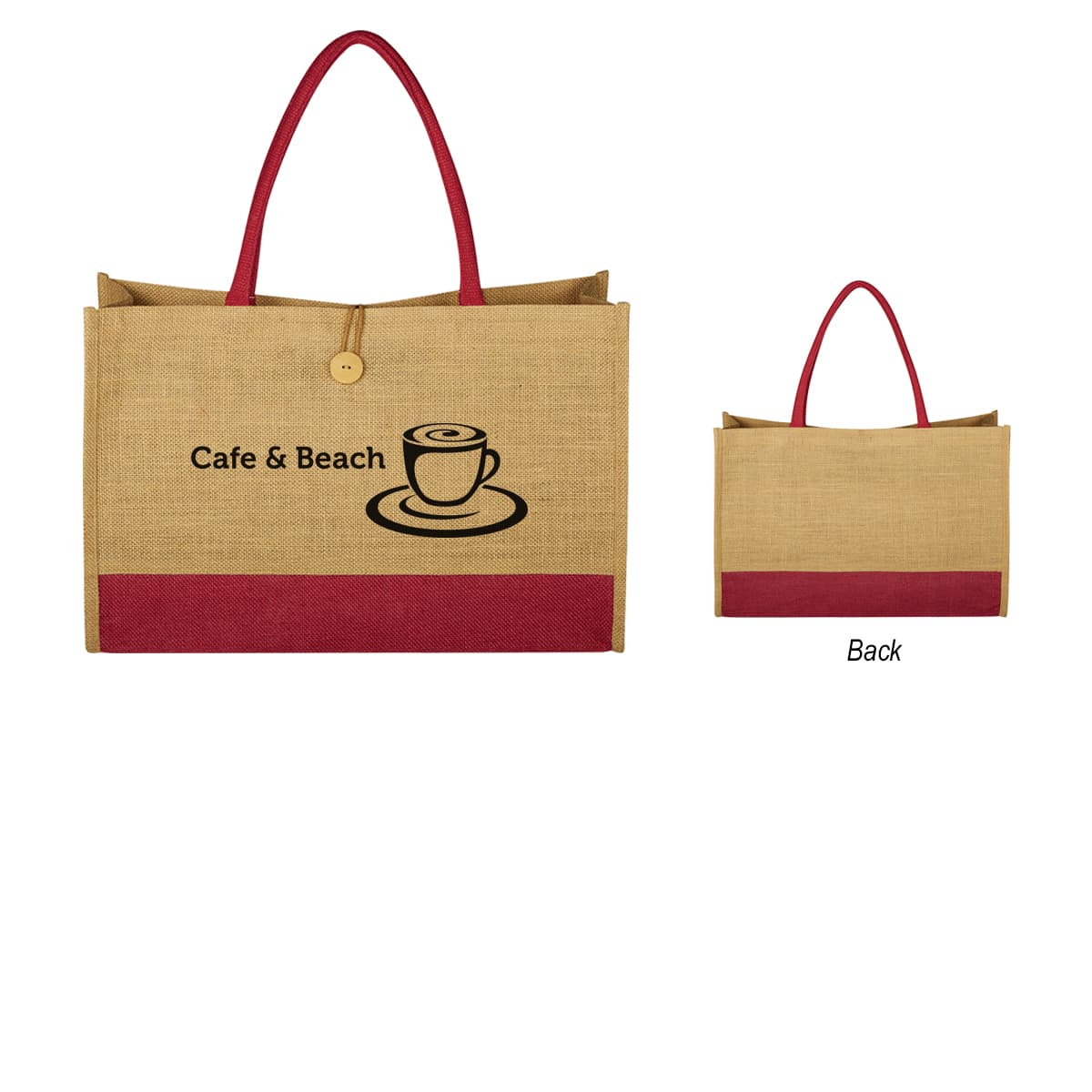 Jute Box Tote Bag - Image 1