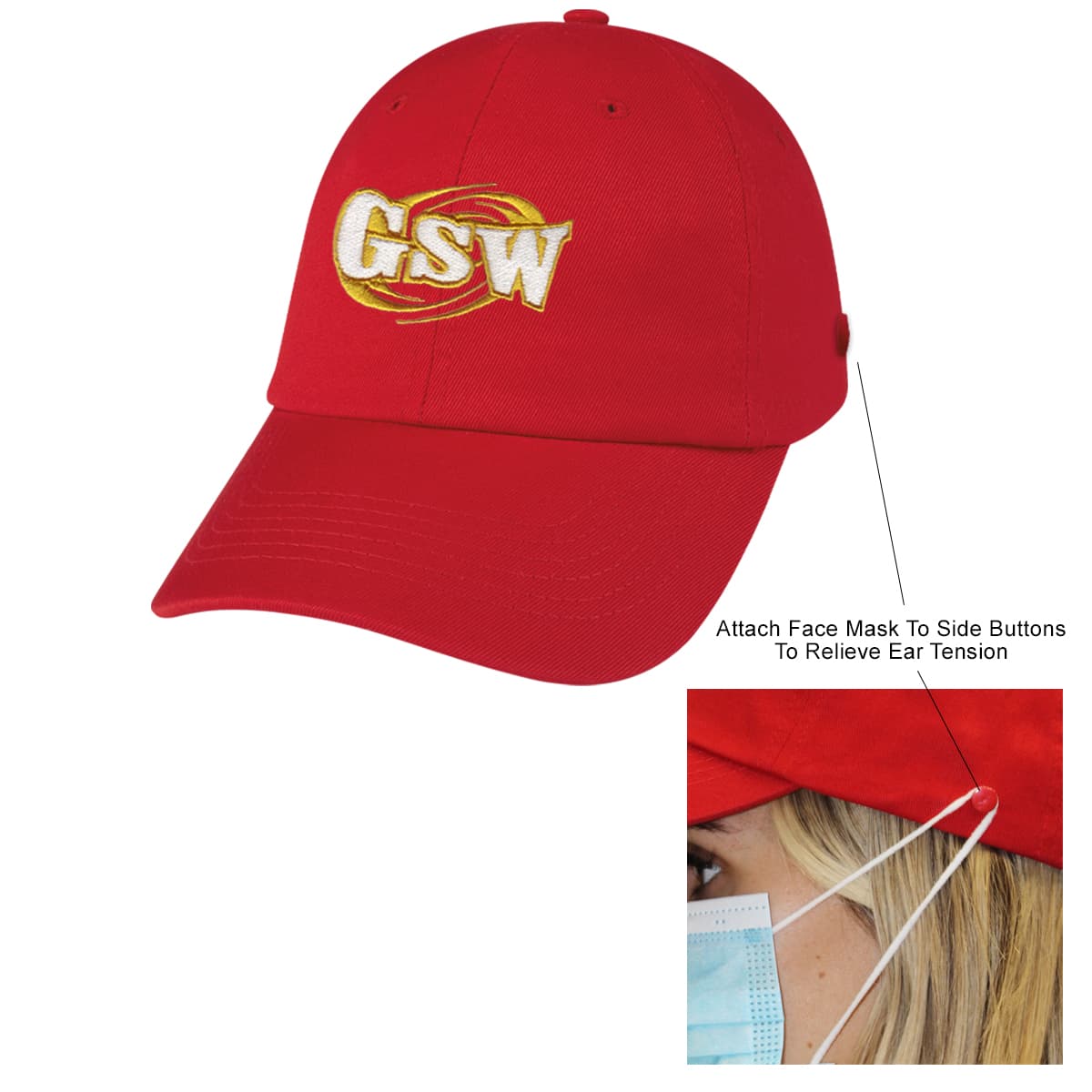 Washed Cotton Mask Cap - Image 1