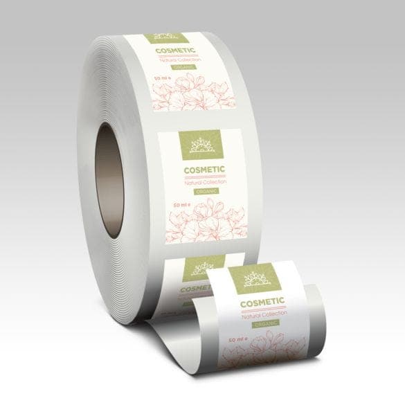 White BOPP Roll Labels - Image 1