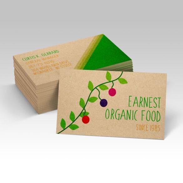 Brown Kraft Business Cards - Image 1