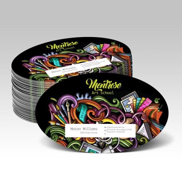 Oval Business Cards - Image 1