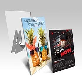 White PVC Counter Cards - Image 1