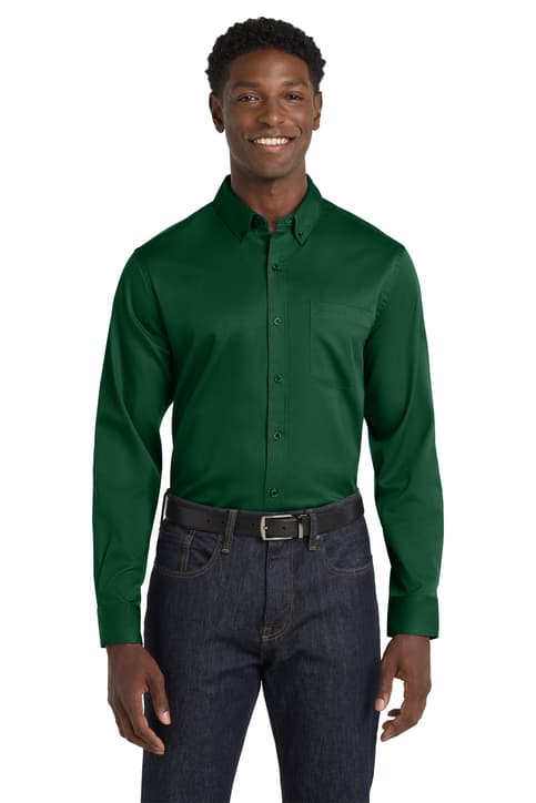 Port Authority ® Long Sleeve SuperPro React ™ Twill Shirt. W808