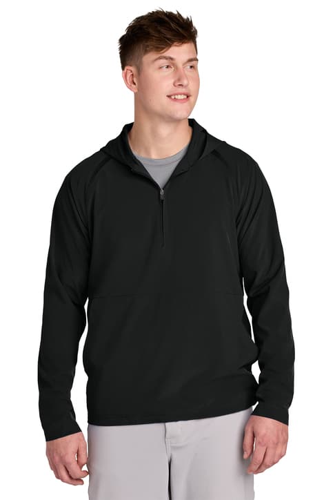 Sport-Tek ® Repeat 1/2-Zip Long Sleeve Hooded Jacket JST488