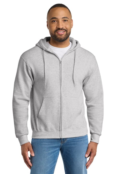 Port & Co ™ Essential Fleece Full-Zip Hooded Sweatshirt. PC90ZH