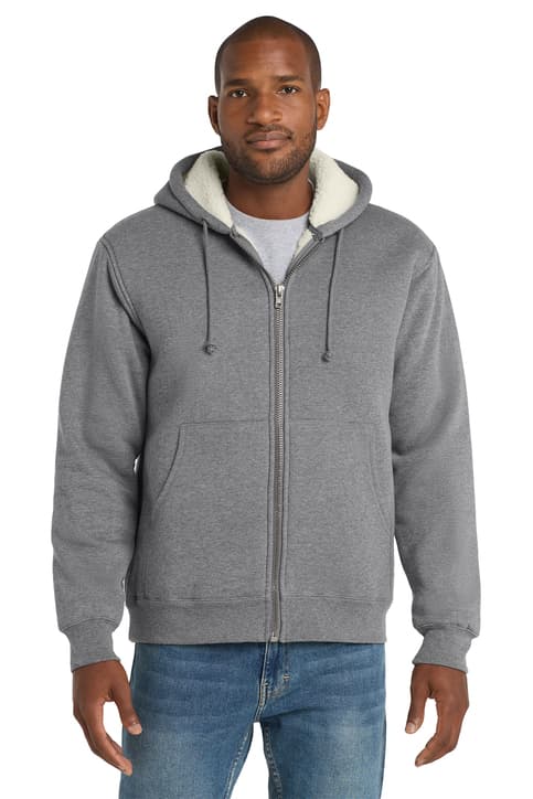 CornerStone ® Heavyweight Sherpa-Lined Hooded Fleece Jacket. CS625