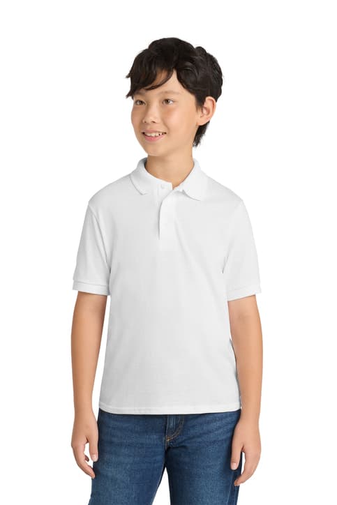 Port & Co ™ Youth Core Blend Jersey Knit Polo. KP55Y
