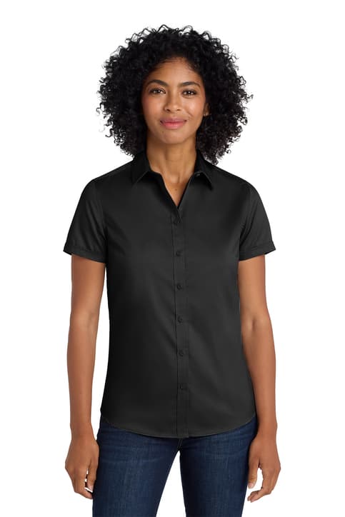 Port Authority ® Women's Short Sleeve SuperPro ™ Twill Shirt. L664