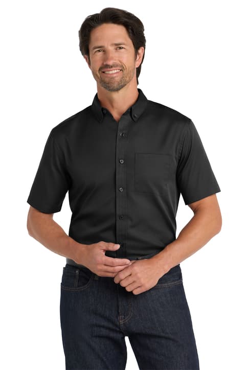 Port Authority ® Short Sleeve SuperPro React ™ Twill Shirt. W809