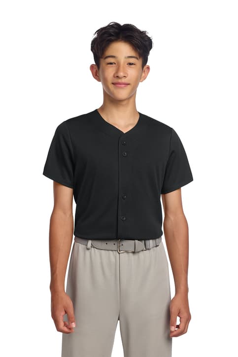 Sport-Tek ® Youth PosiCharge ® Tough Mesh Full-Button Jersey YST220