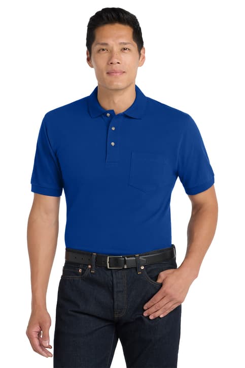 Port Authority ® Heavyweight Cotton Pique Polo with Pocket. K420P