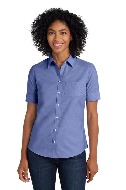Port Authority ® Women's Short Sleeve SuperPro ™ Oxford Shirt. L659