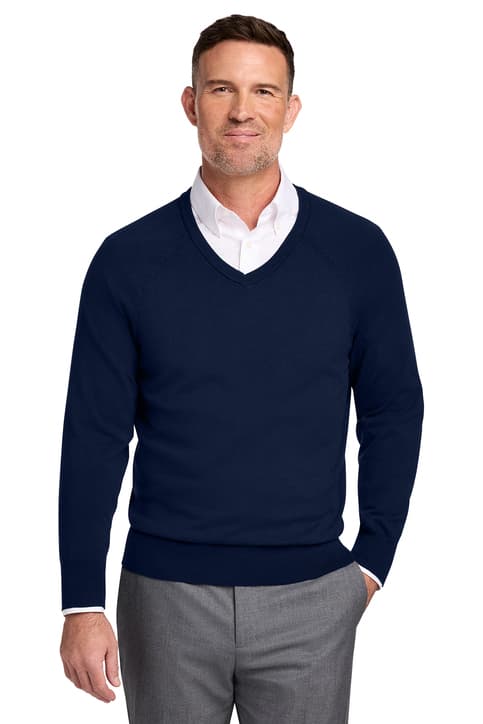 Brooks Brothers ® Cotton Stretch V-Neck Sweater BB18400