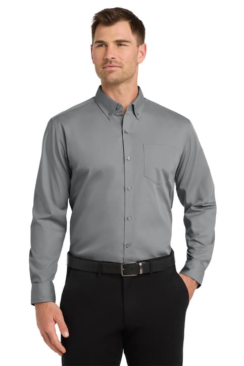 Port Authority ® Long Sleeve Carefree Poplin Shirt. W100