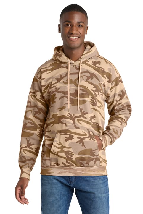 Port & Co ™ Core Fleece Camo Pullover Hooded Sweatshirt. PC78HC