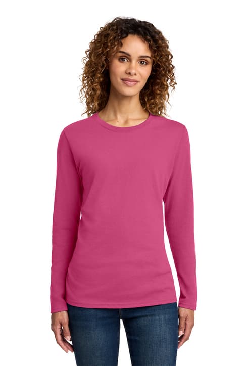 Port & Co ™ Women's Long Sleeve Core Cotton Tee. LPC54LS