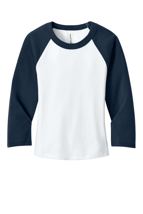 BELLA+CANVAS ® Women's Micro Rib 3/4 Raglan Baby Tee BC1200