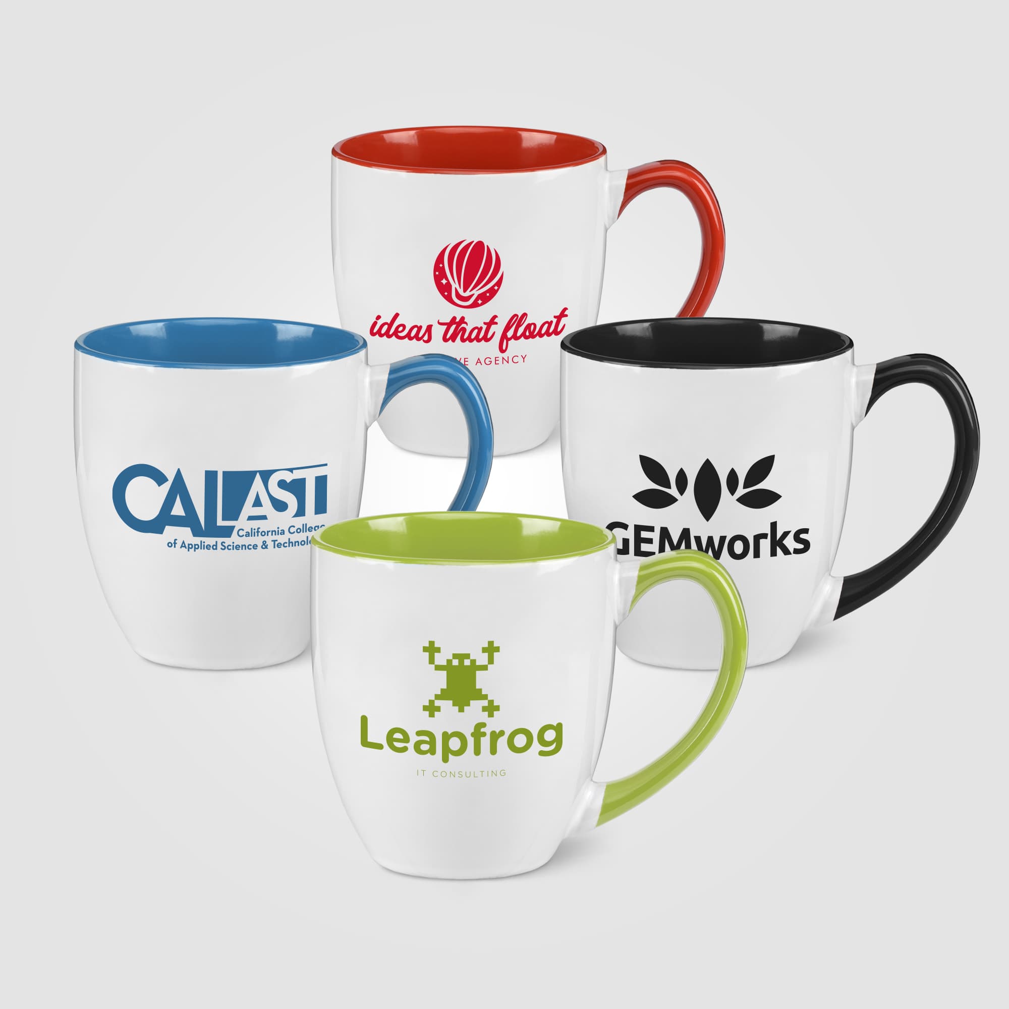 15 oz. Two-Tone Ceramic Bistro Mug - Image 1