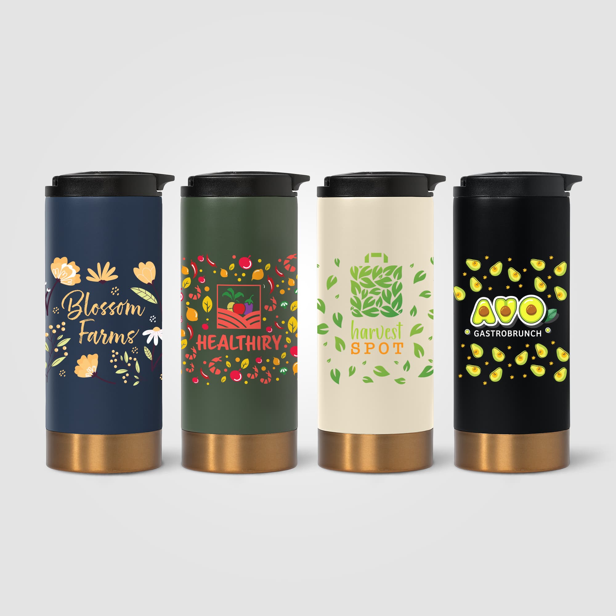 Astrid Stainless Steel Copper Accent Double Wall Tumbler - 13 oz.