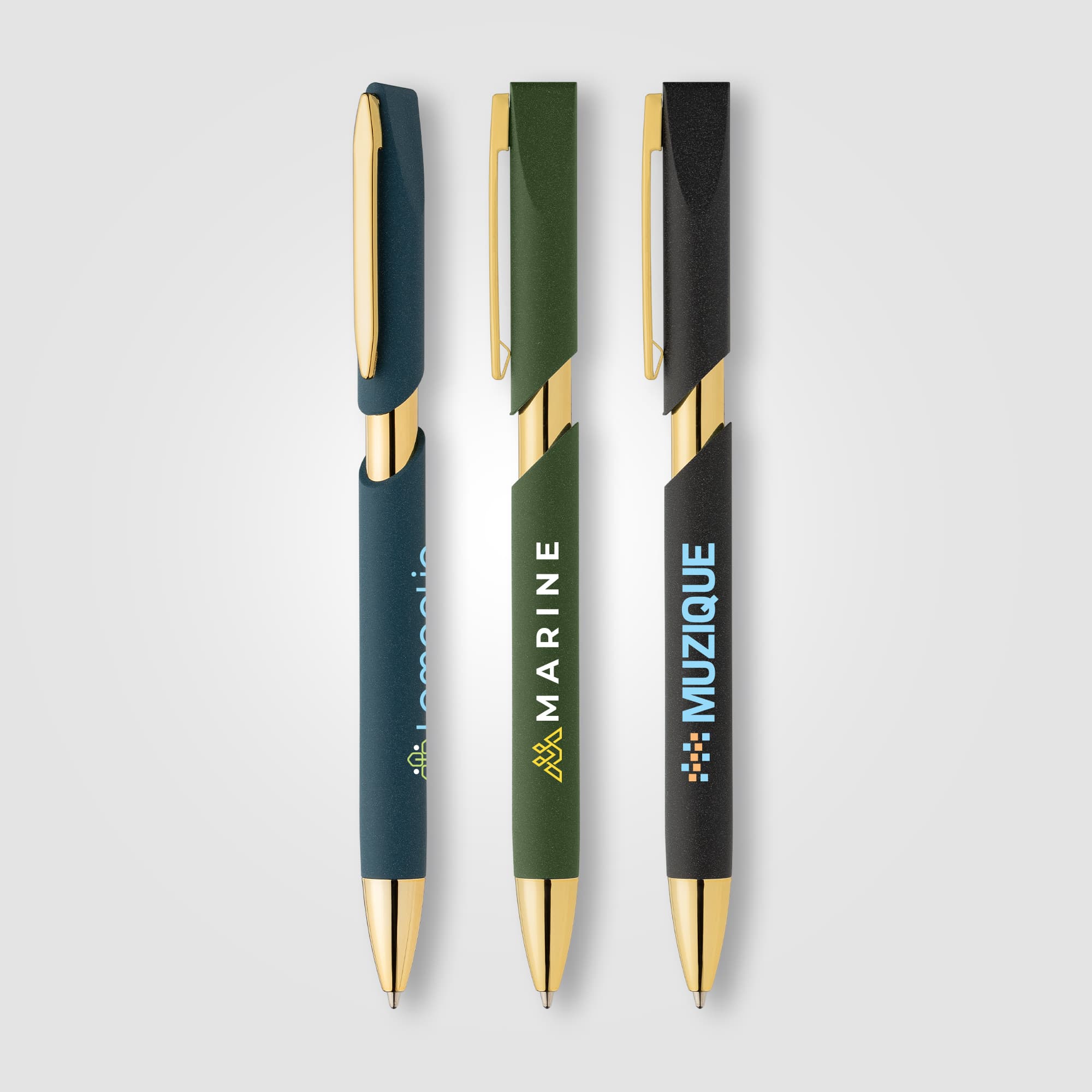 Aurelia Recycled Plastic Gold Trim Pen - Image 1