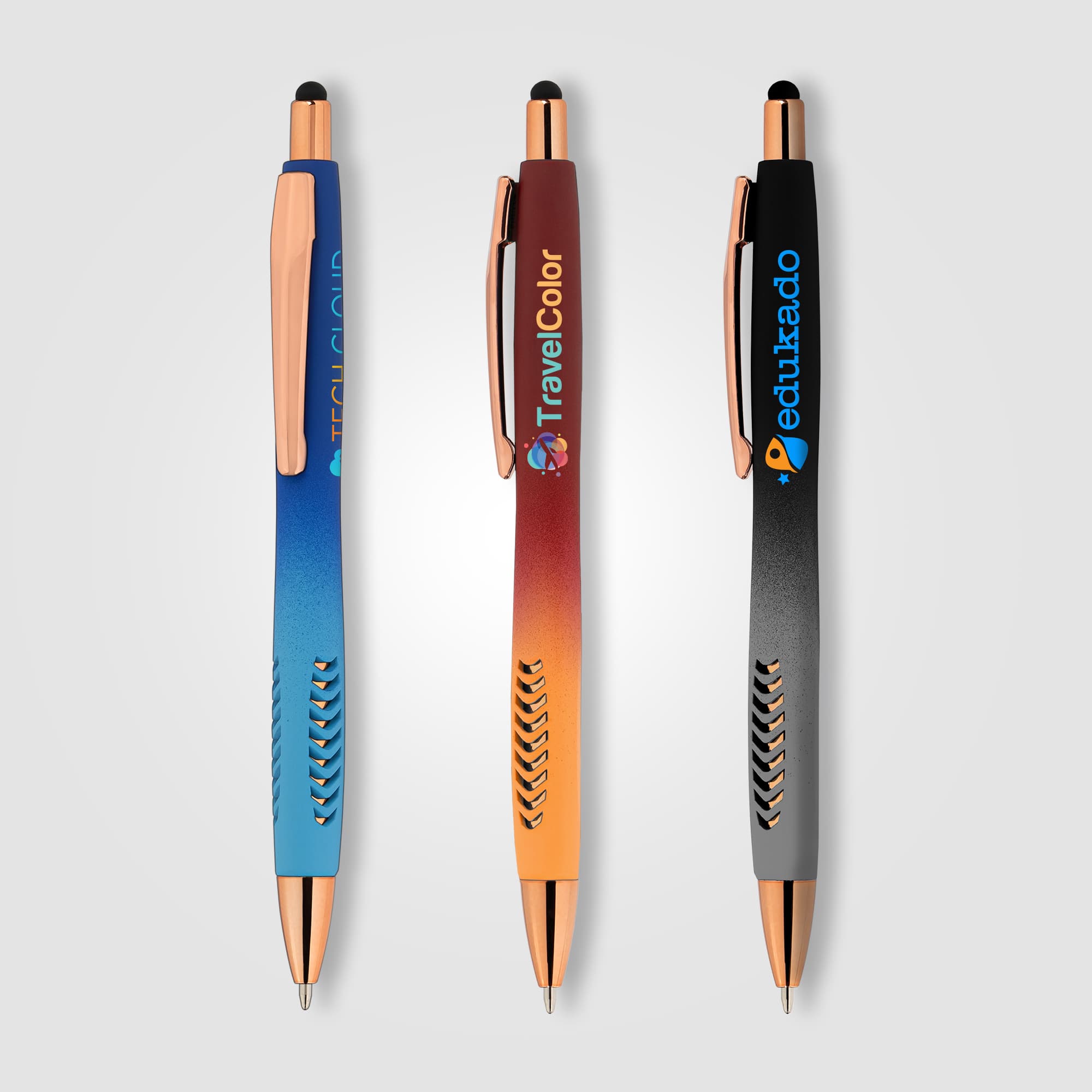Avalon Ombre Softy Rose Gold Pen with Stylus - Image 1