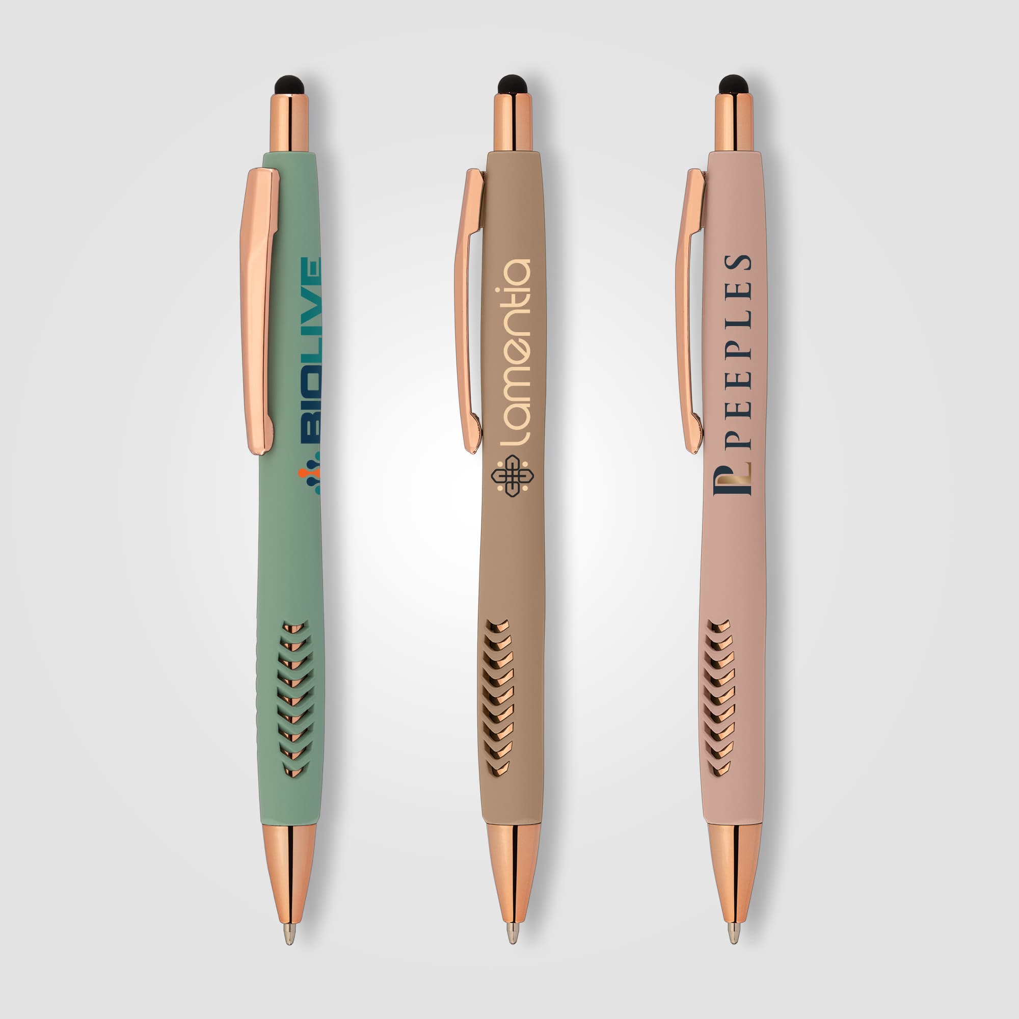 Avalon Softy Rose Gold Designer Pen with Stylus - Image 1