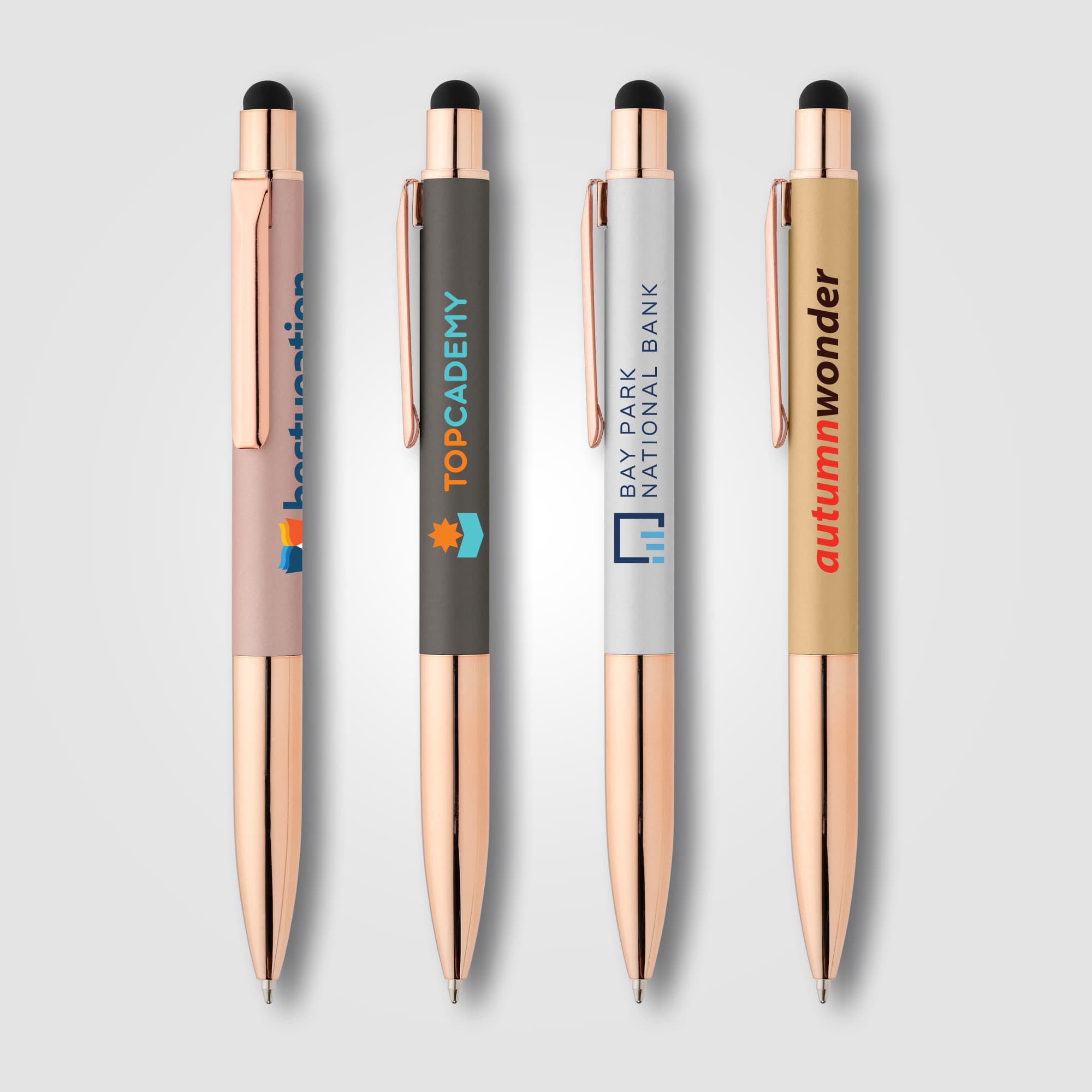 Baltic Softy Rose Gold Pen with Stylus - Image 1