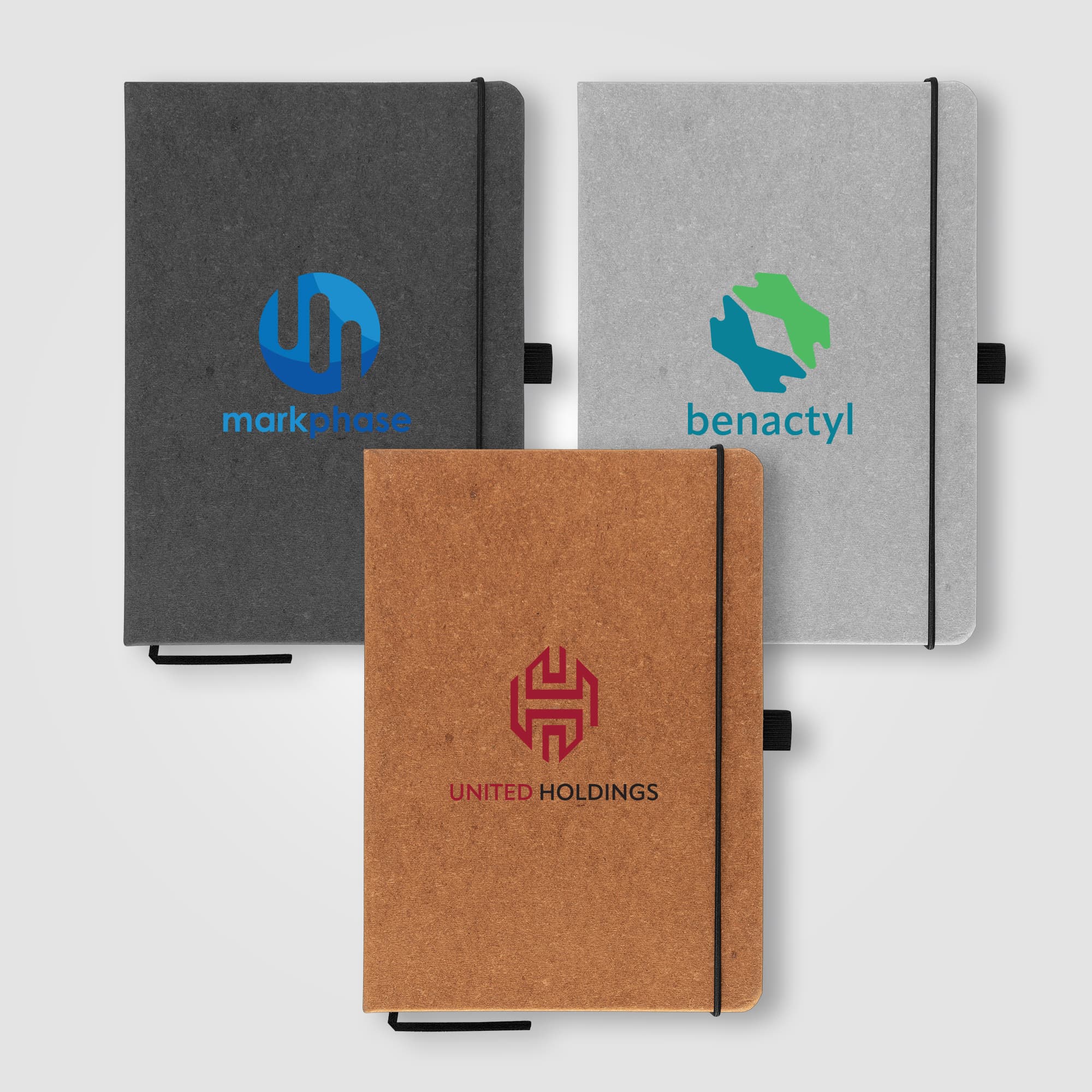 Carson 5.8" x 8.3" Recycled PU Leather Notebook - Image 1