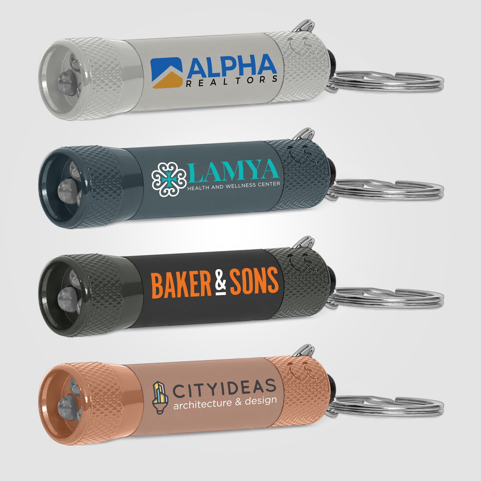 Chroma Softy Monochrome Metallic - LED Flashlight with Keyring - Image 1