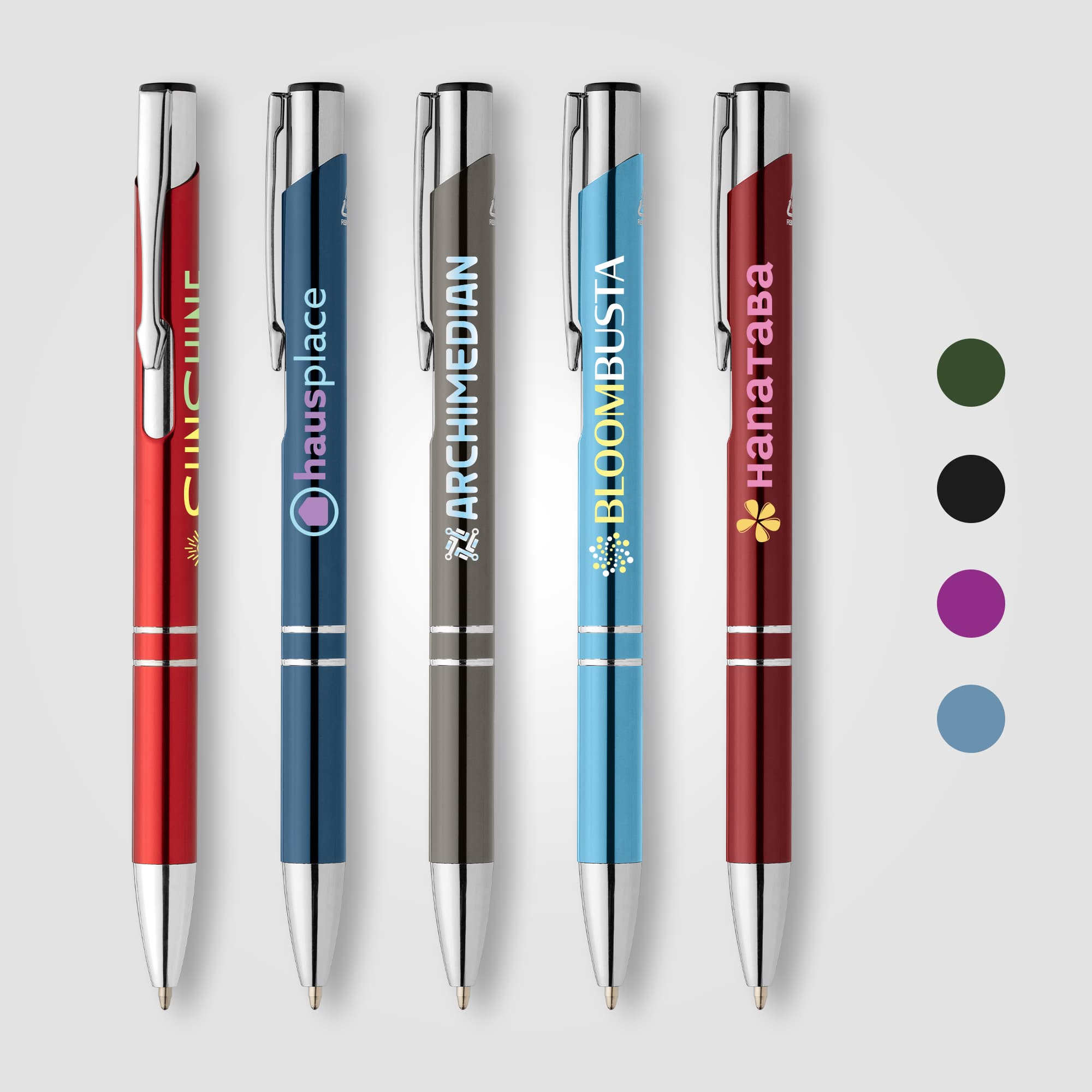 Crosby Recycled Aluminum Metallic Chrome Trim Pen