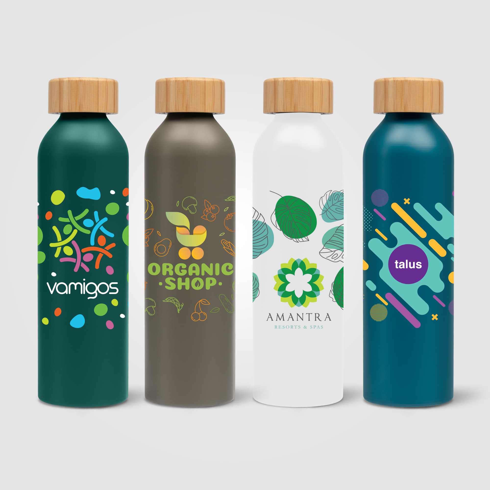 Eden - 22 oz. Aluminum Water Bottle with Bamboo Lid - Image 1