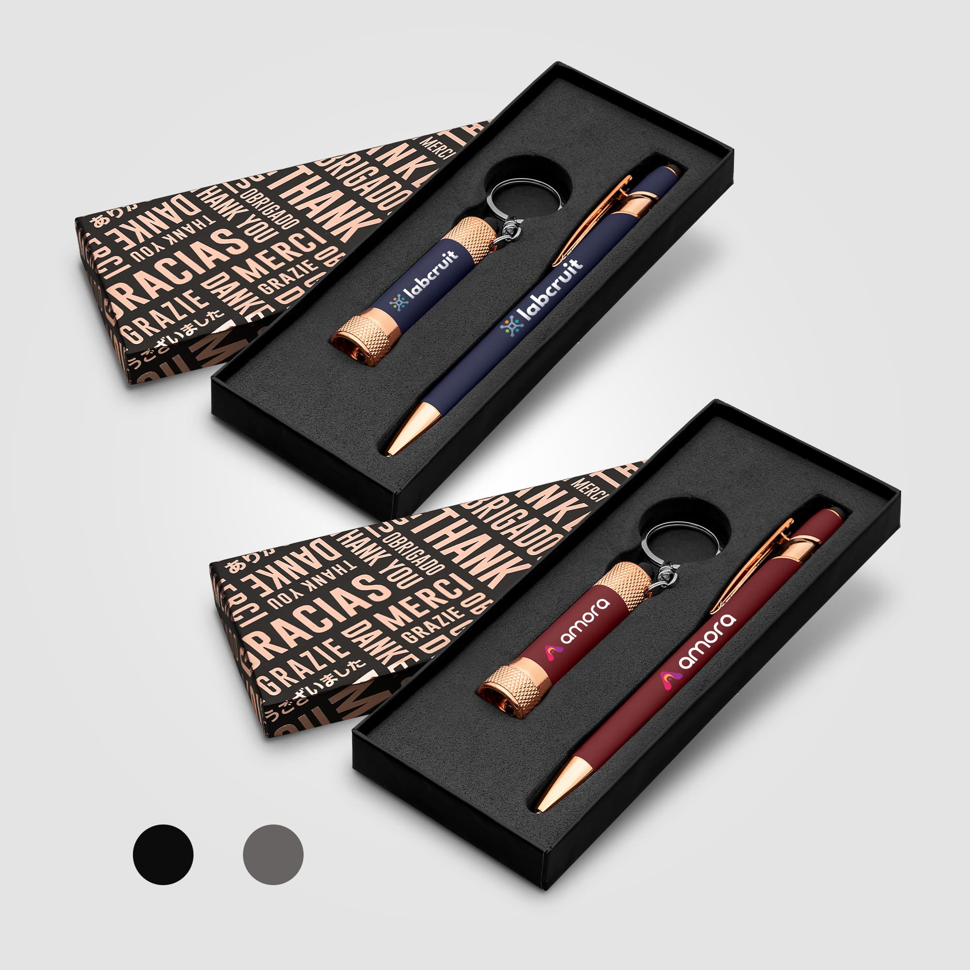 Ellipse & Chroma Softy Rose Gold Classic Thank You Gift Set - Image 1