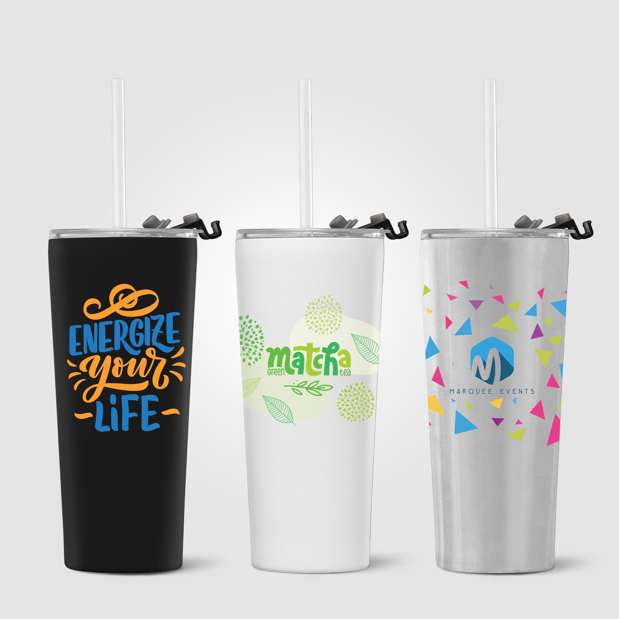 Excalibur - 21 oz. Double-Wall Stainless Tumbler with Straw - Image 1