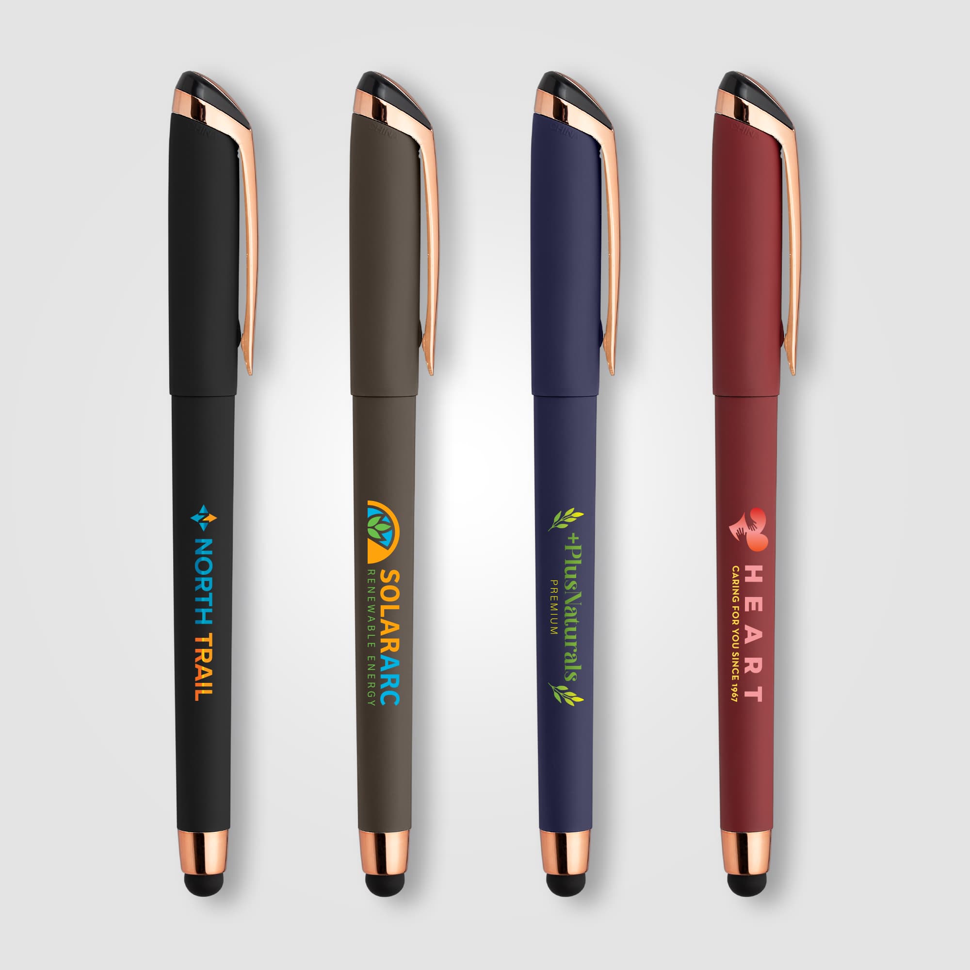 Gazelle Gel Softy Rose Gold Pen with Stylus - Image 1
